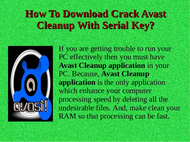 Avast cleanup serial key youtube 2017